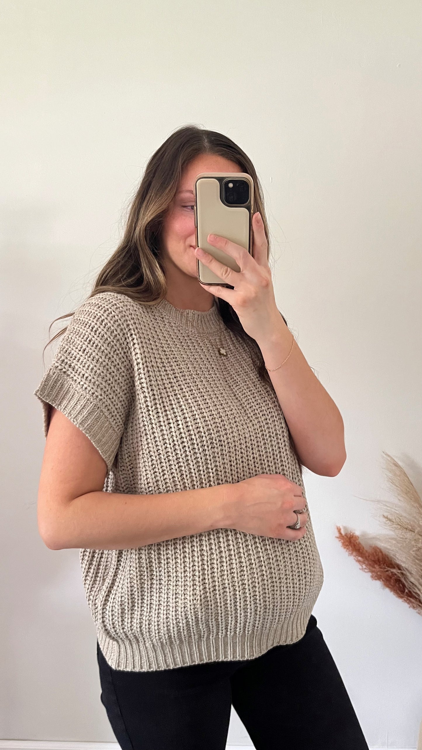 Jen Short Sleeve Sweater Top