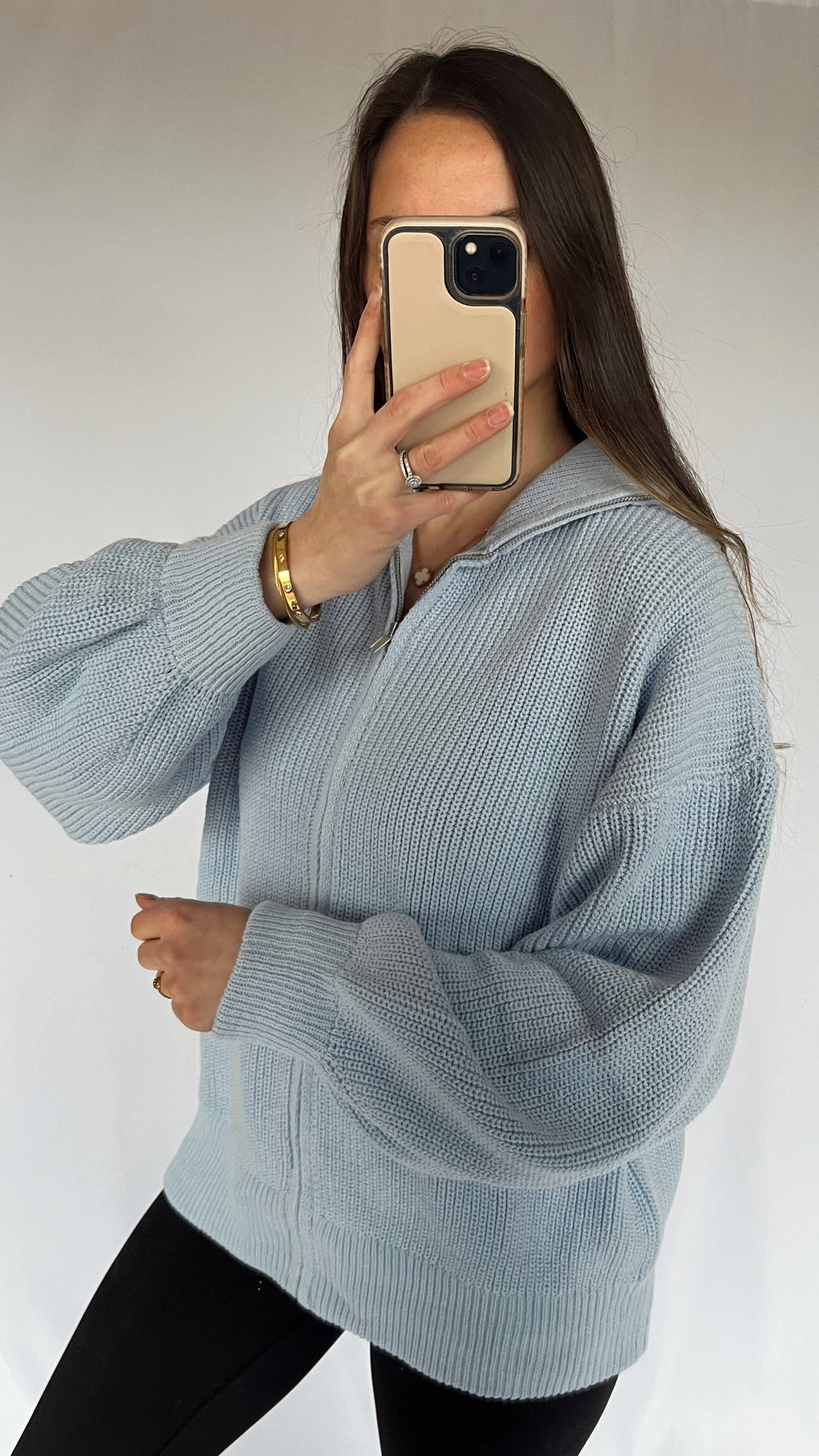 Sky Zip Up Cardigan