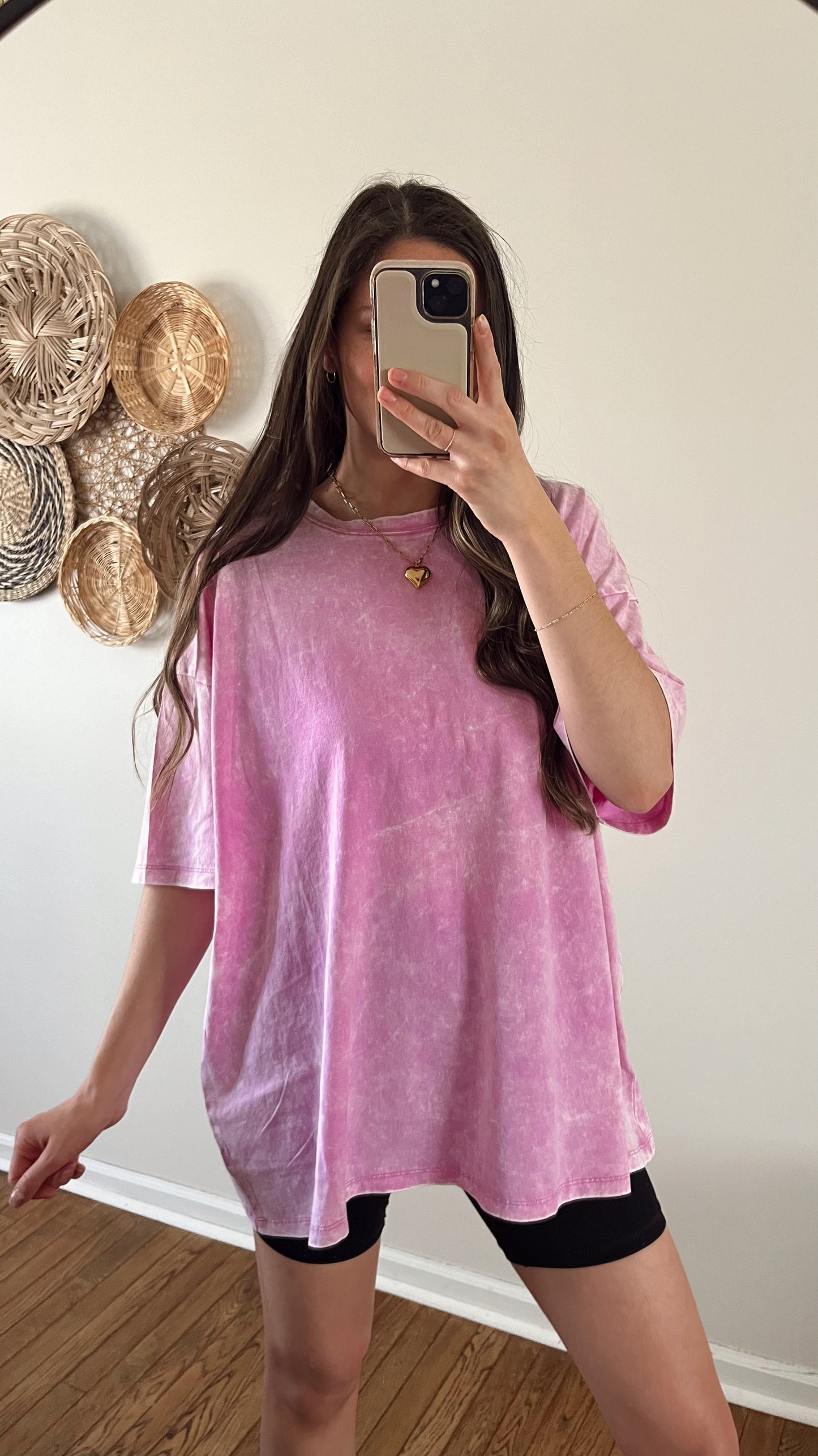 Oversized Boyfriend Tee / Bright Mauve