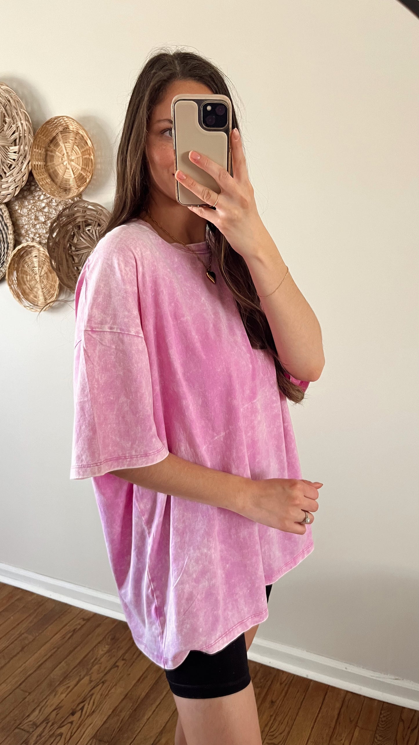 Oversized Boyfriend Tee / Bright Mauve