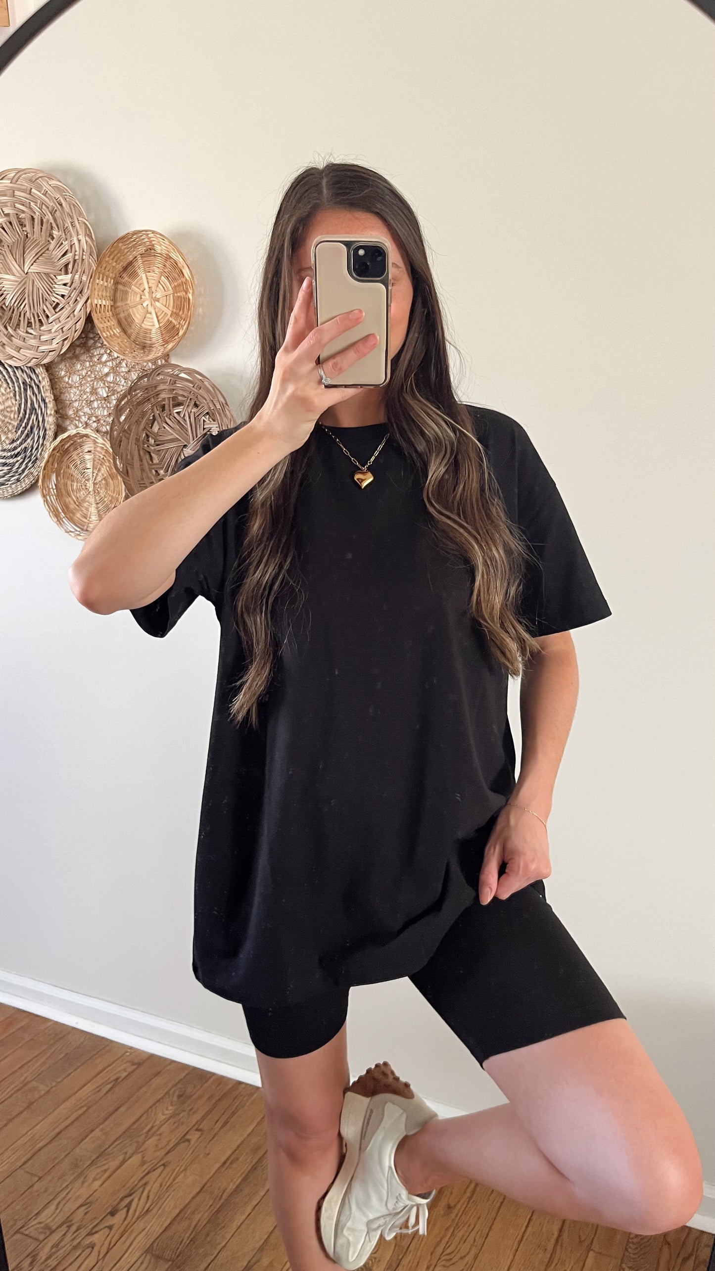 Essential Biker Shorts Set / Black