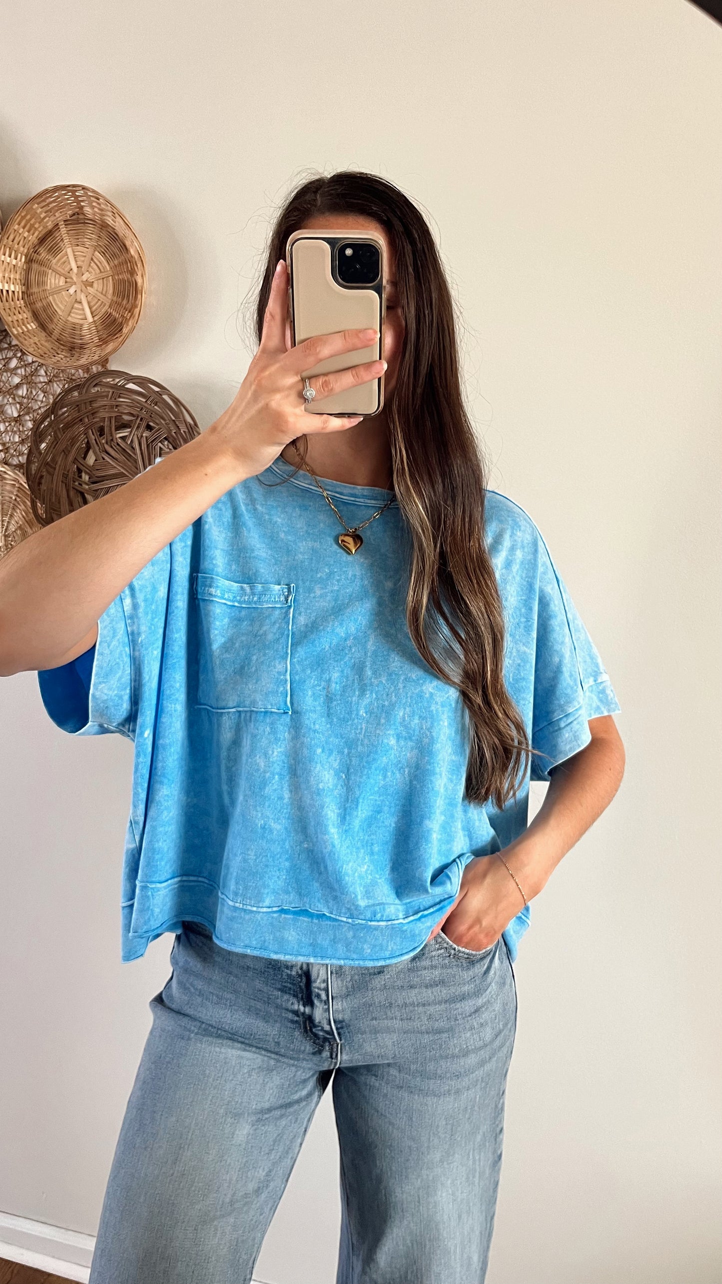 Haven Pocket Tee / Sky Blue