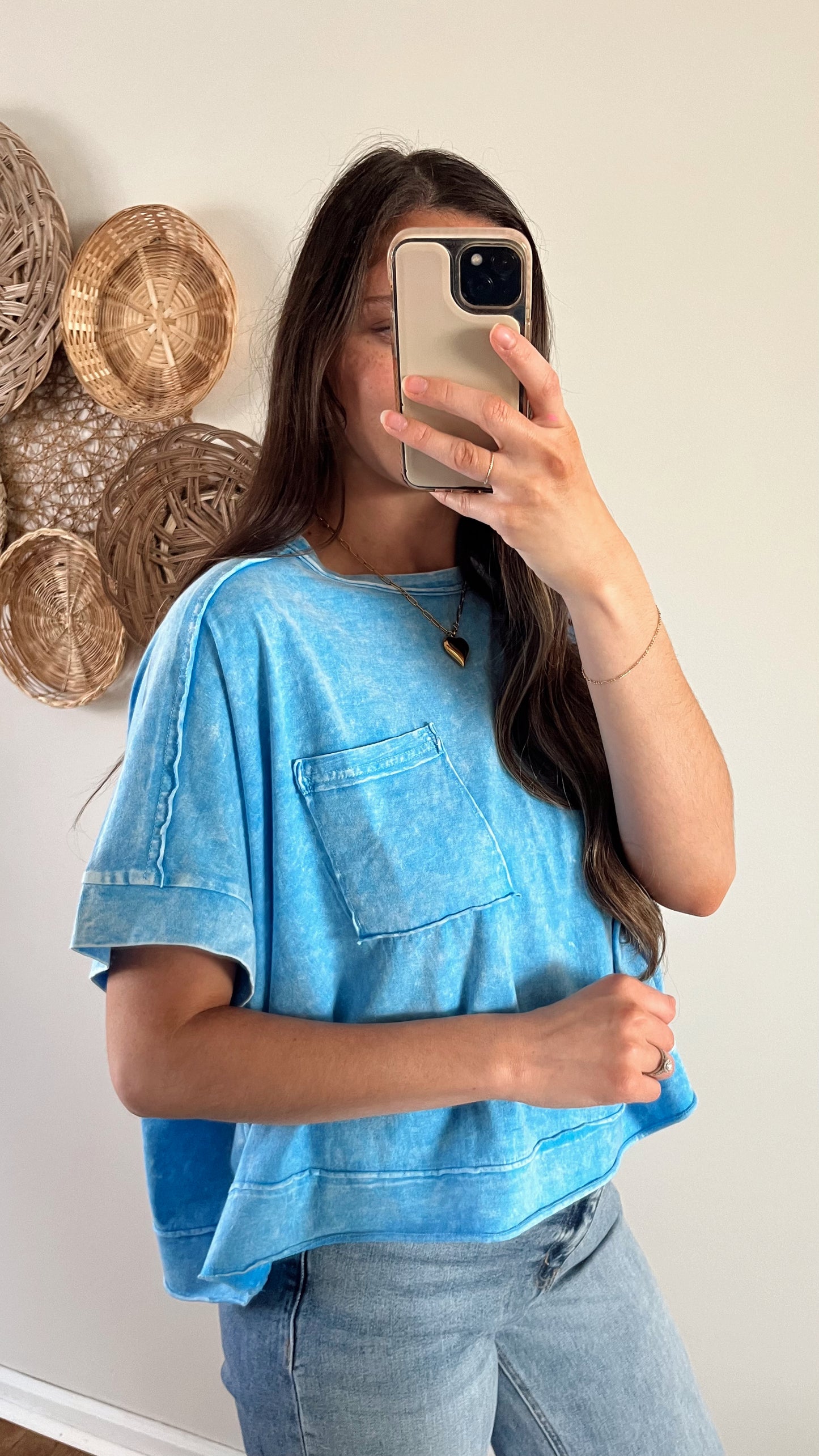 Haven Pocket Tee / Sky Blue