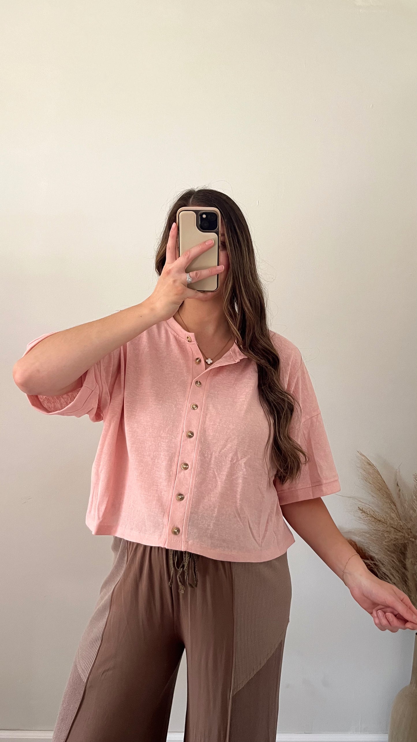 Midi Sleeve Button Top / FINAL SALE