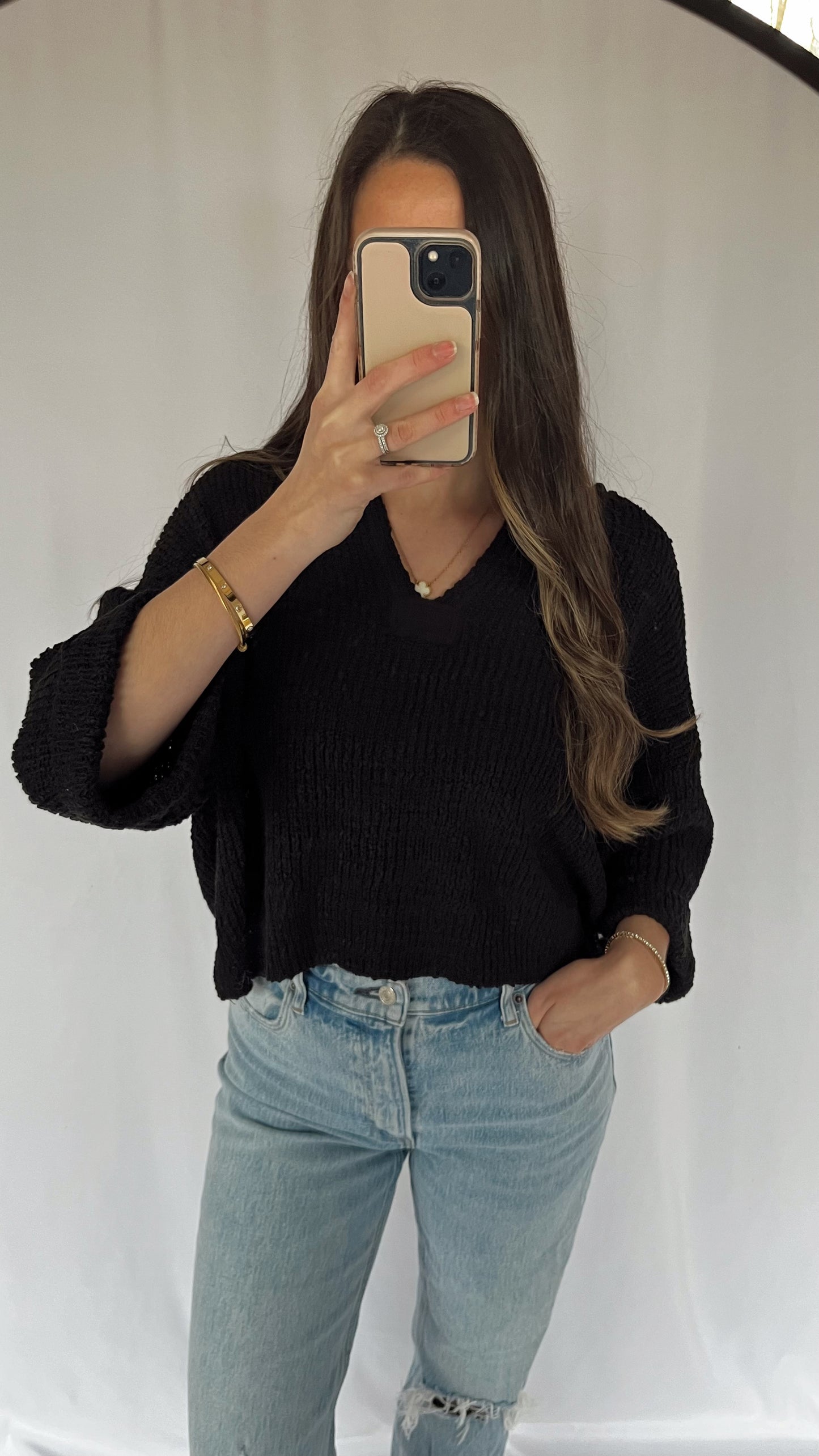 Karly Knit Sweater Top 2.0 / Black
