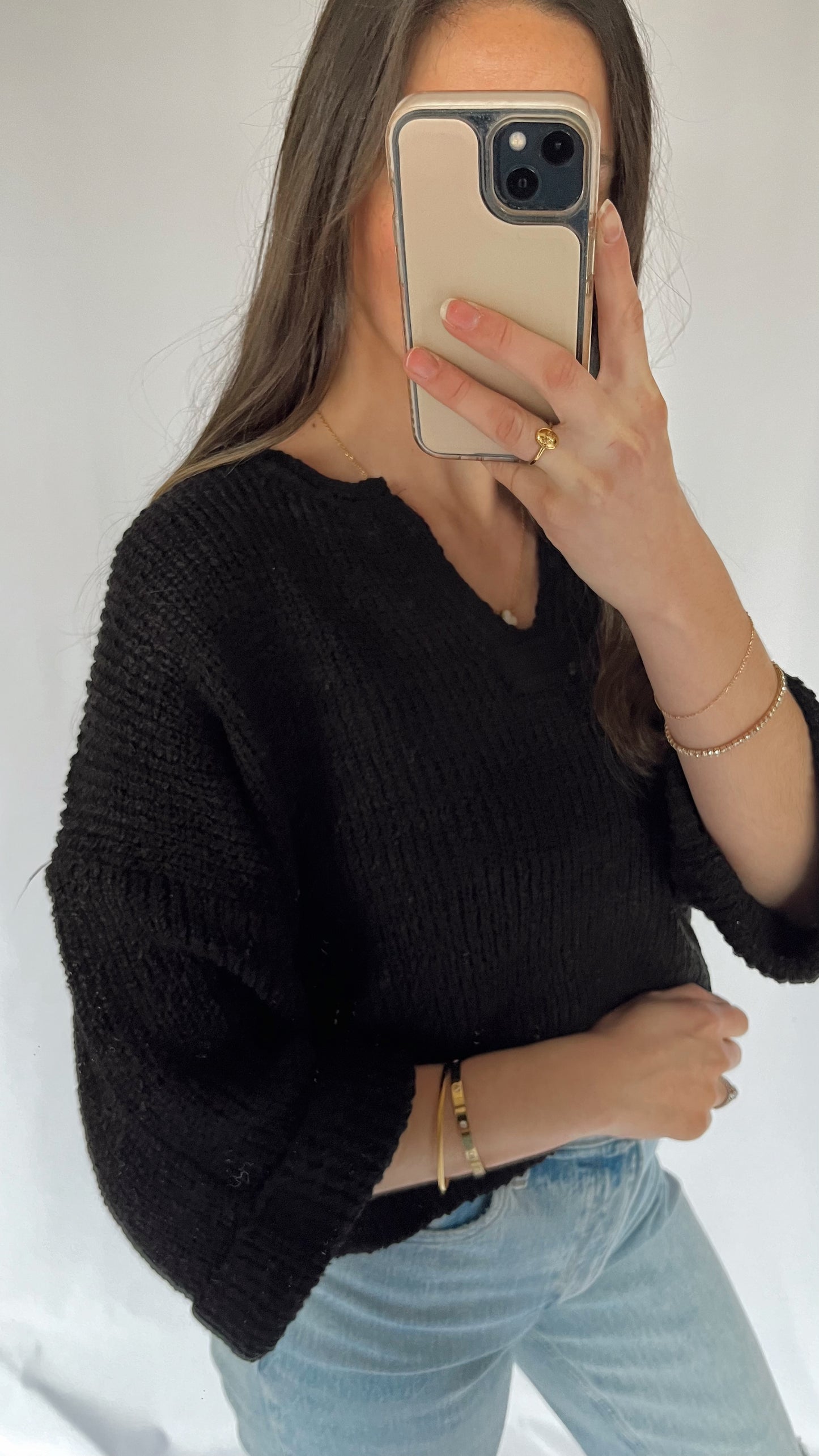 Karly Knit Sweater Top 2.0 / Black