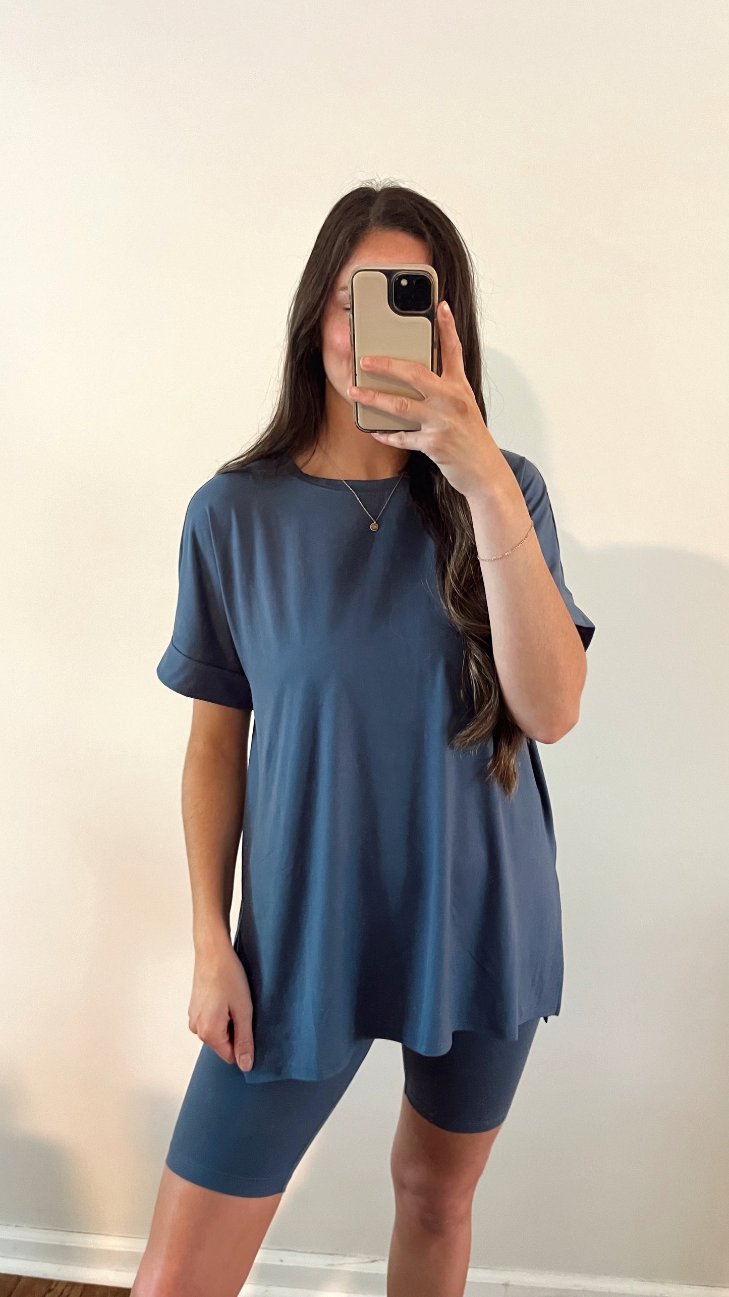 Essential Biker Shorts Set 2.0 / Dusty Blue