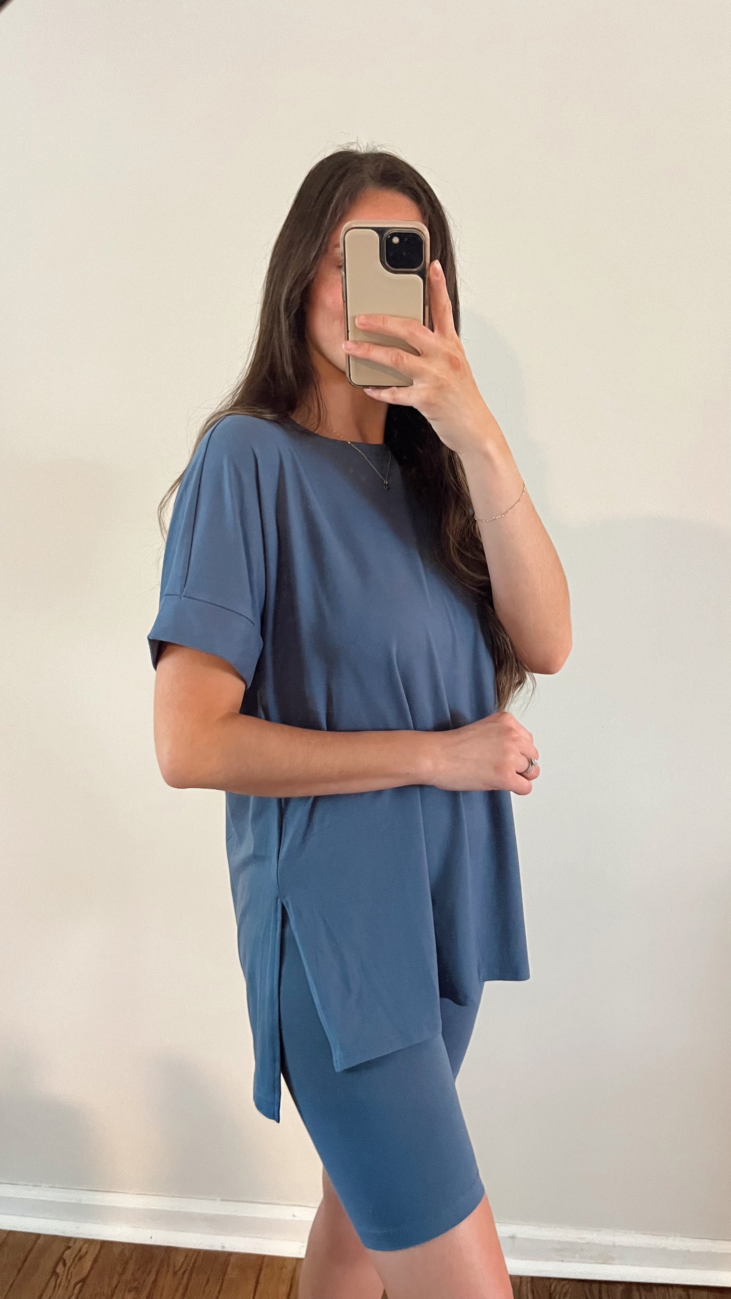 Essential Biker Shorts Set 2.0 / Dusty Blue