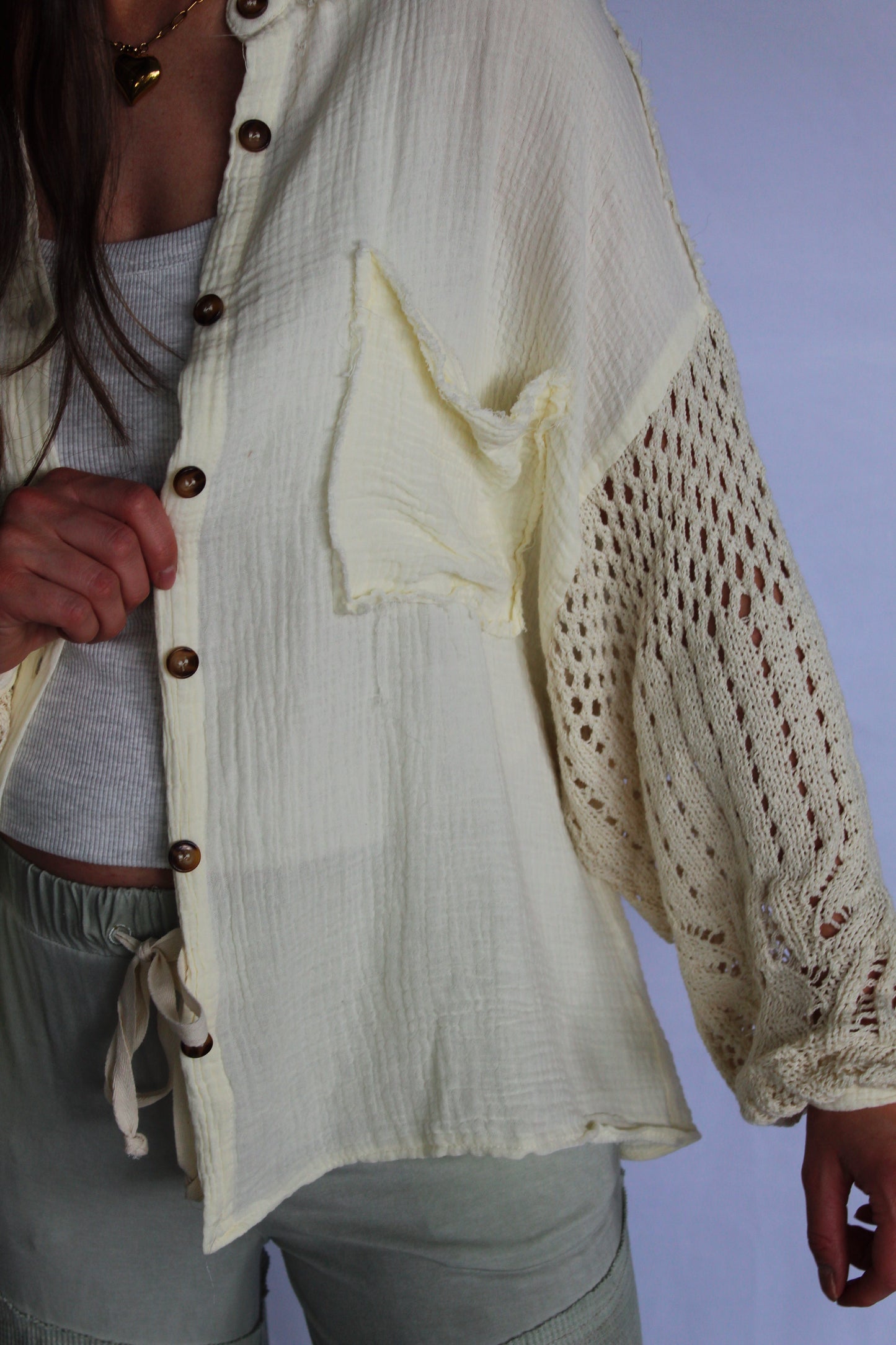 Carly Gauze Button Down