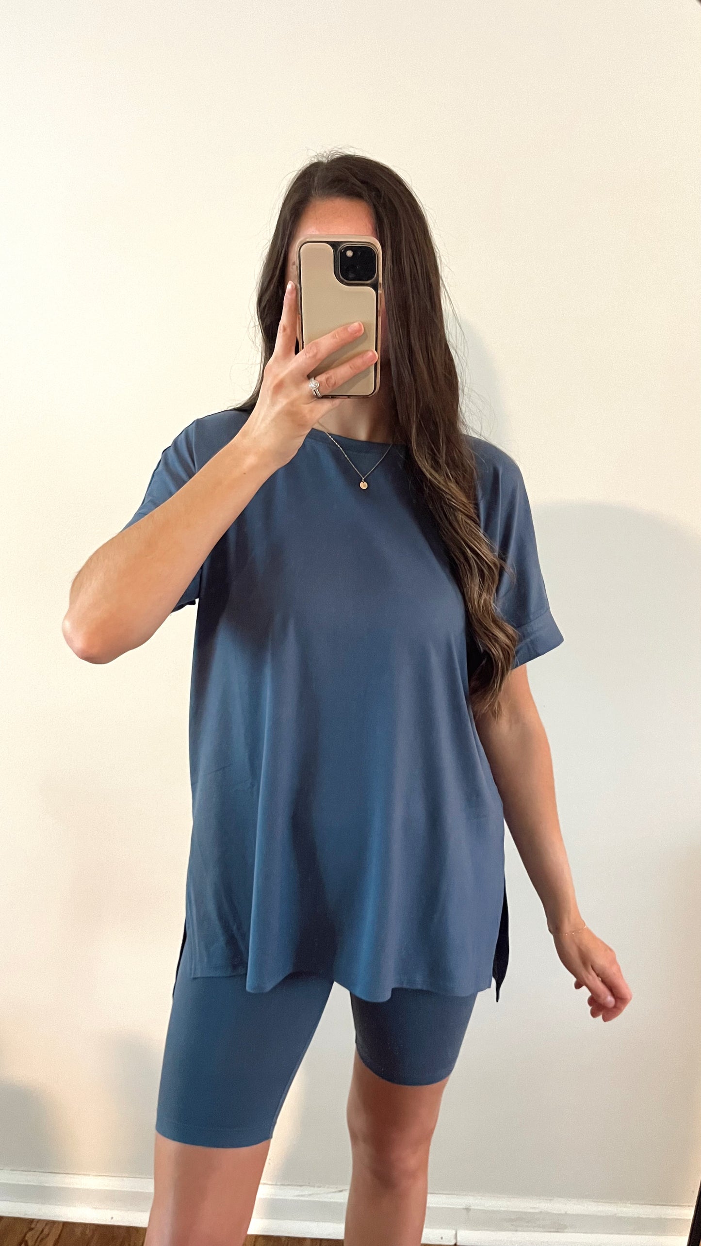 Essential Biker Shorts Set 2.0 / Dusty Blue