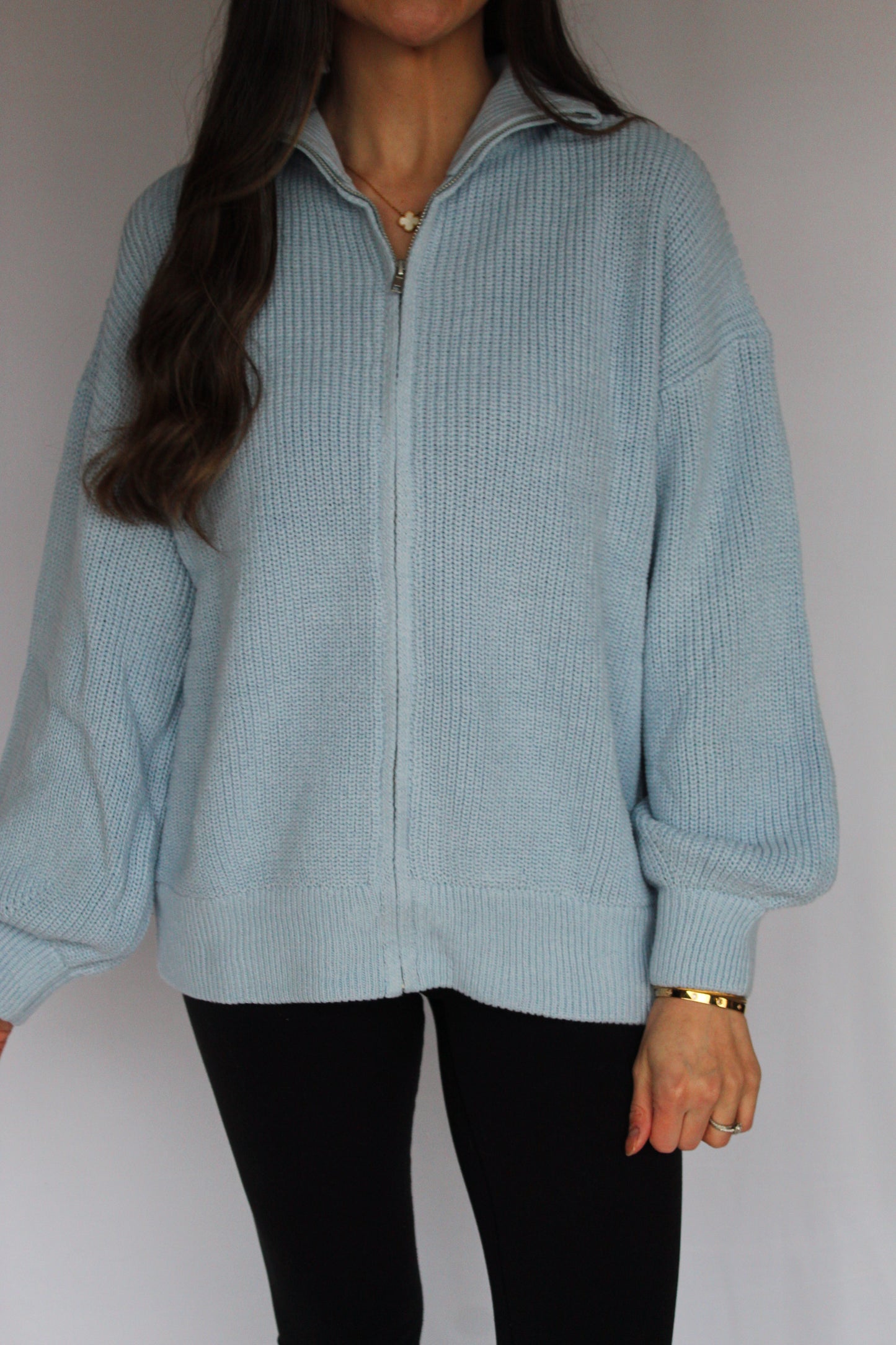 Sky Zip Up Cardigan