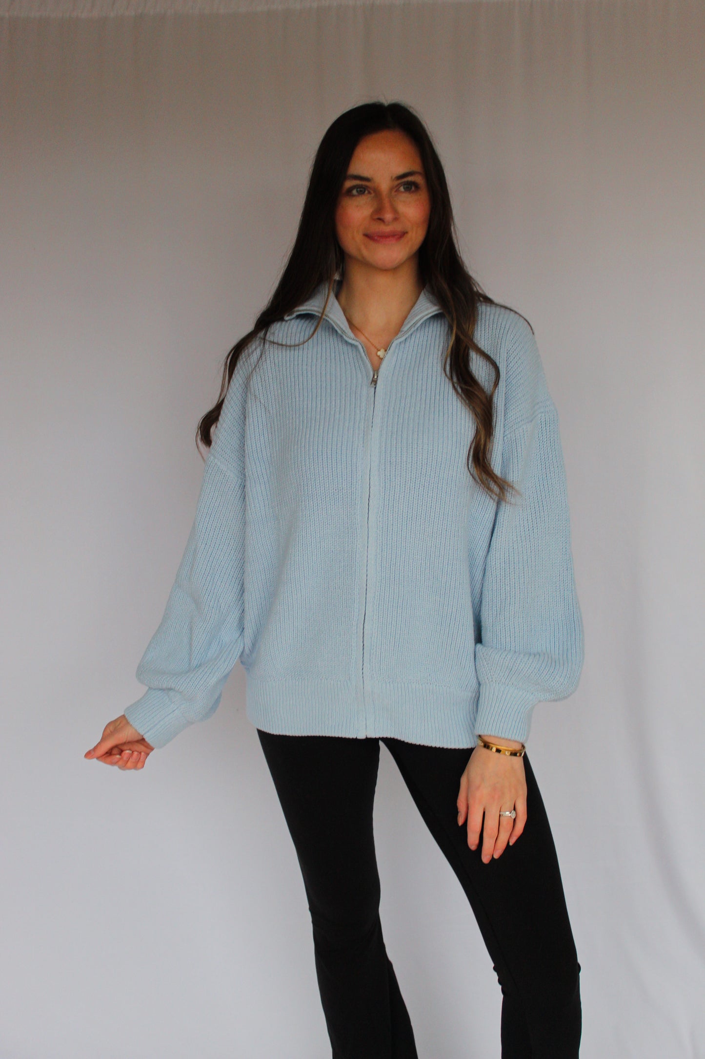 Sky Zip Up Cardigan