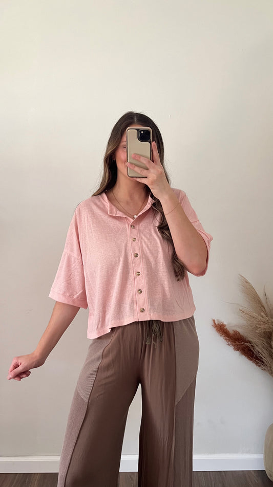 Midi Sleeve Button Top / FINAL SALE