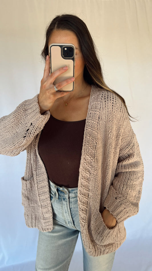 Chenille Knit Cardigan