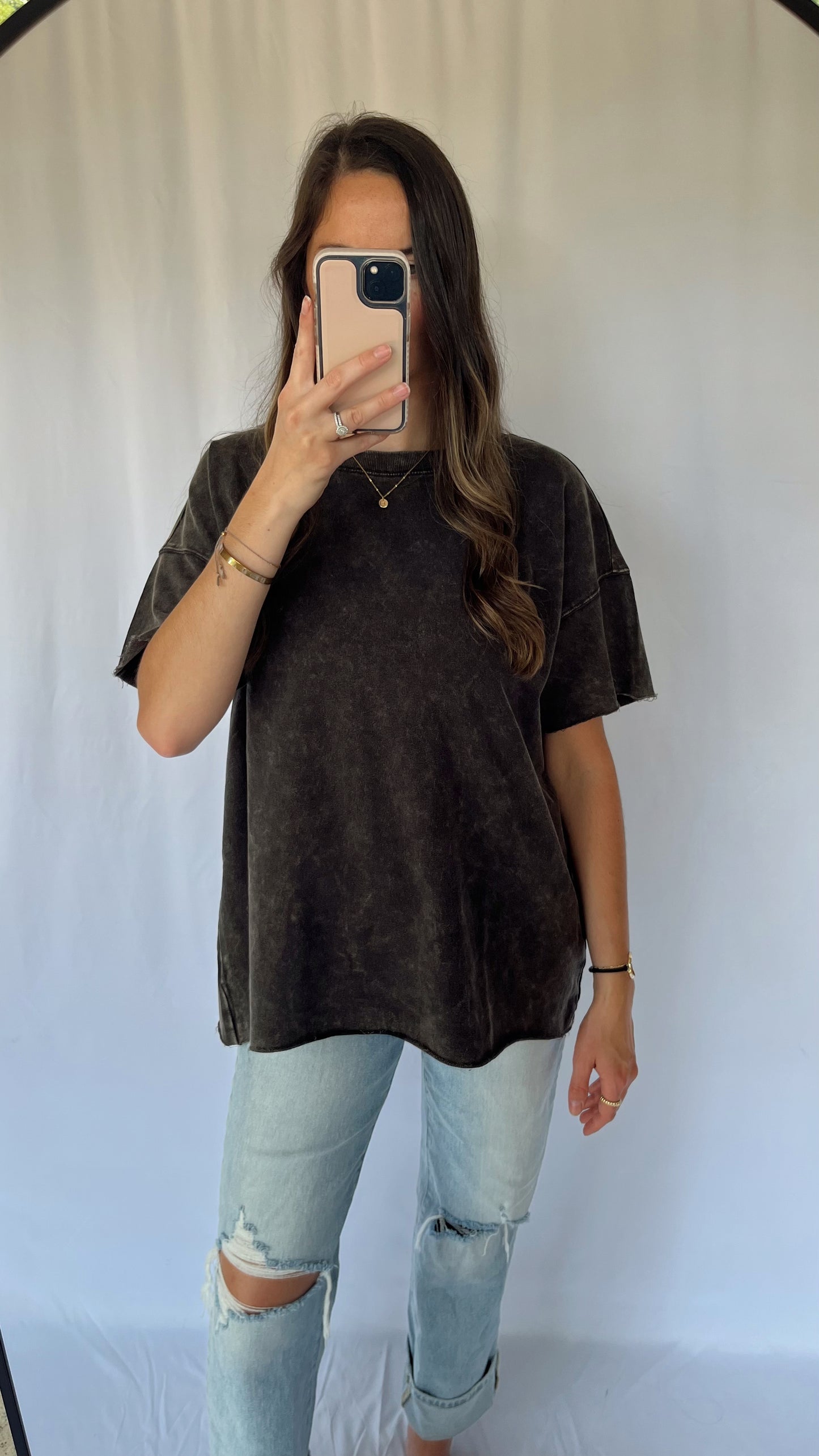 Essential Boyfriend Tee / Ash Black