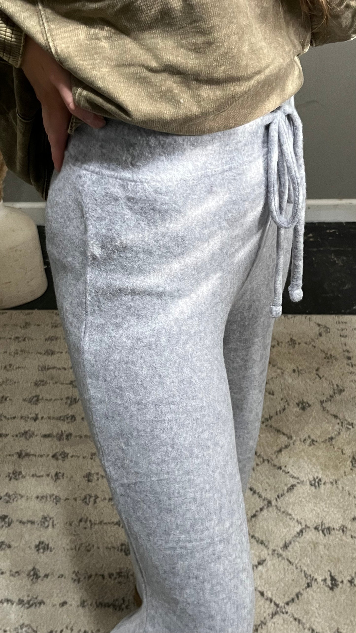 Cozy Hacci Lounge Pants / Heather Grey