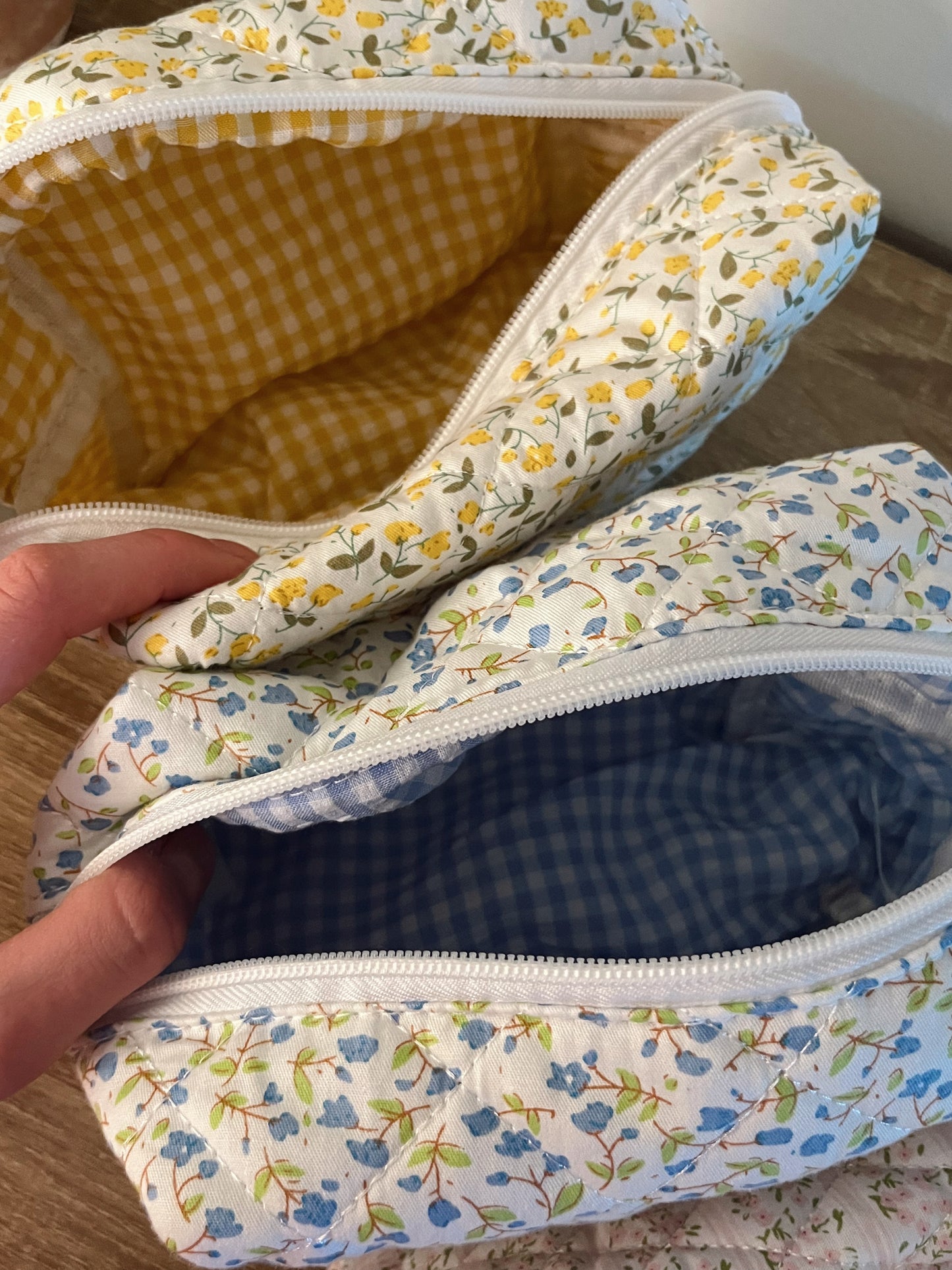 Quilted Cosmetic Bags / 3 colors