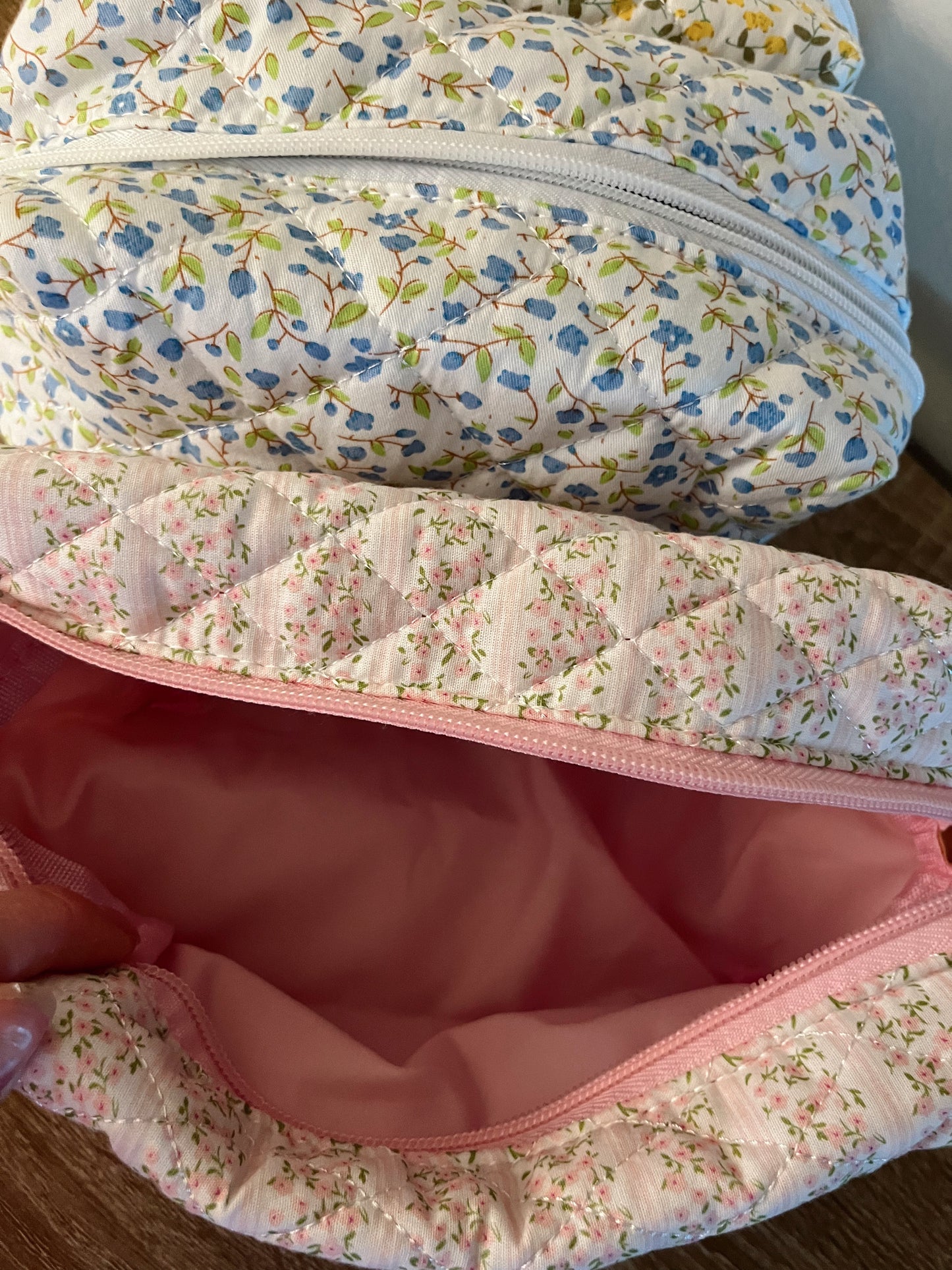 Quilted Cosmetic Bags / 3 colors