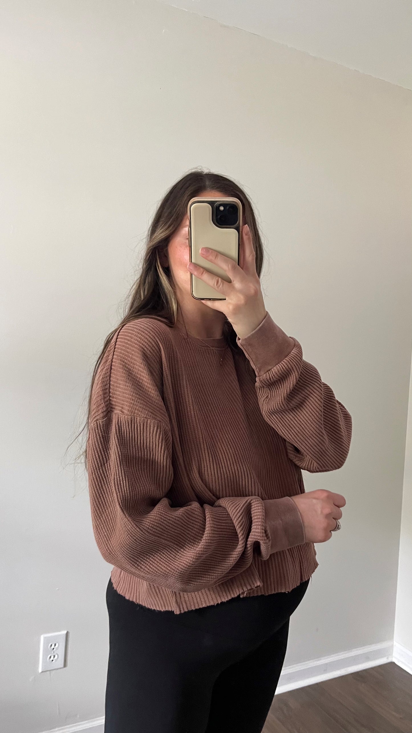 Lauren Washed Waffle Top