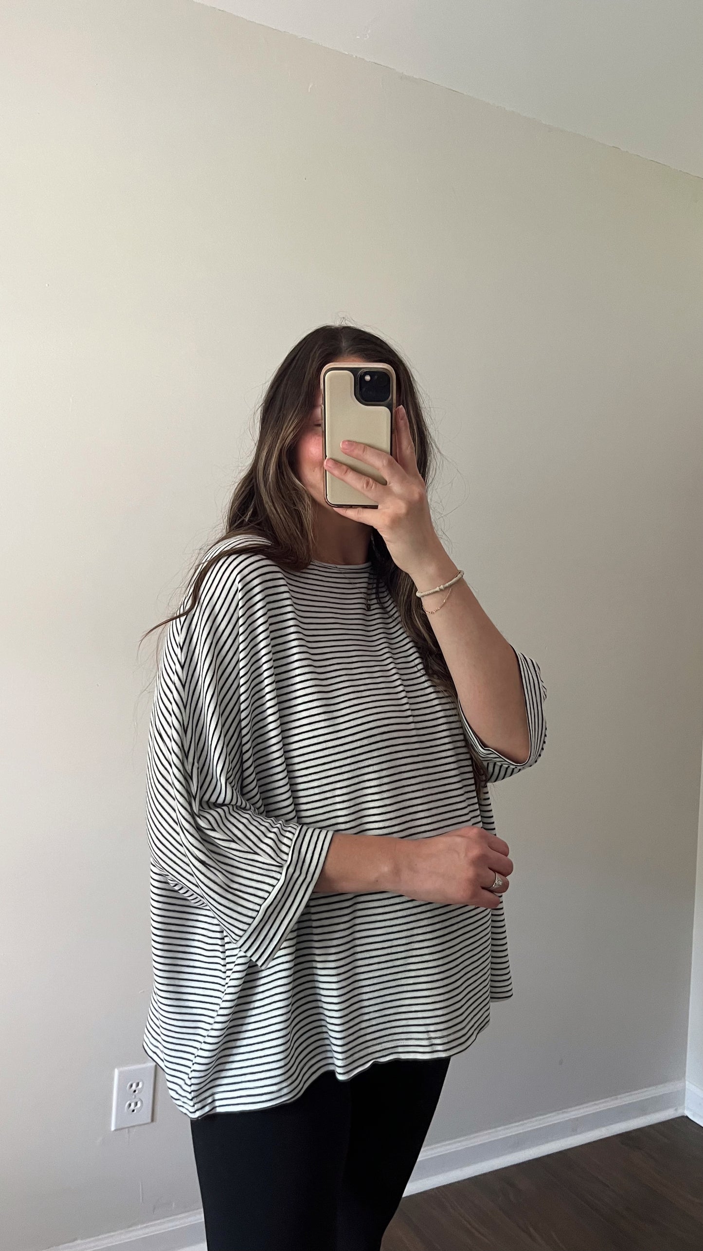 Easy Days Striped Oversized Tee