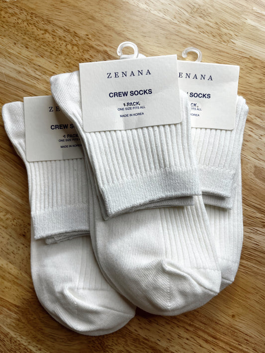 Crew Socks / White / DOORBUSTER!