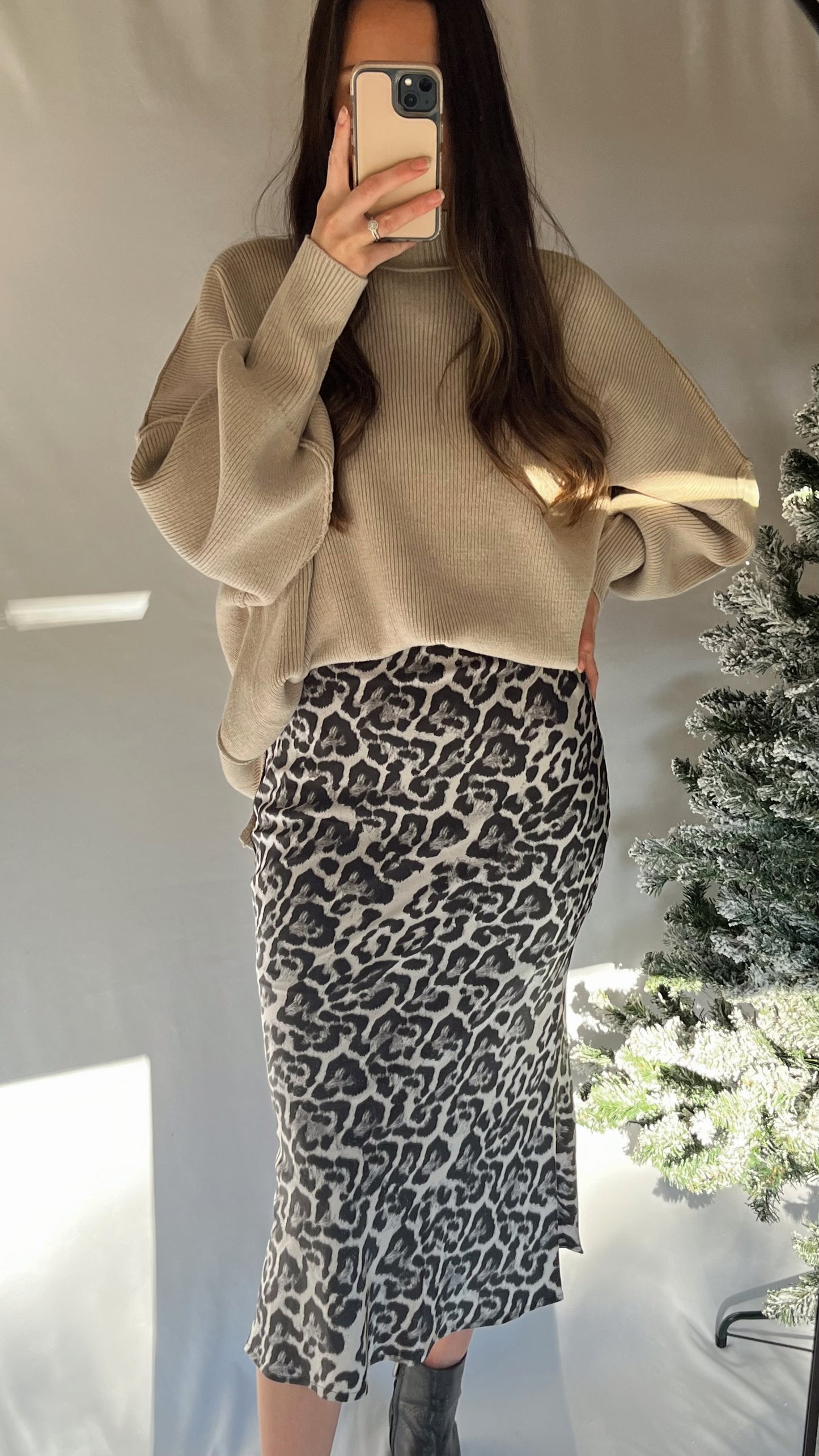 Leopard Midi Skirt