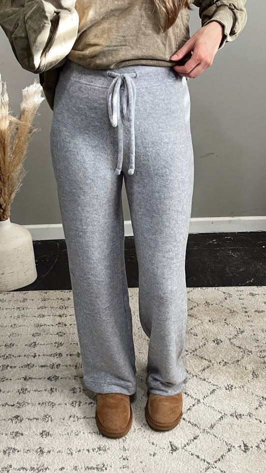 Cozy Hacci Lounge Pants / Heather Grey