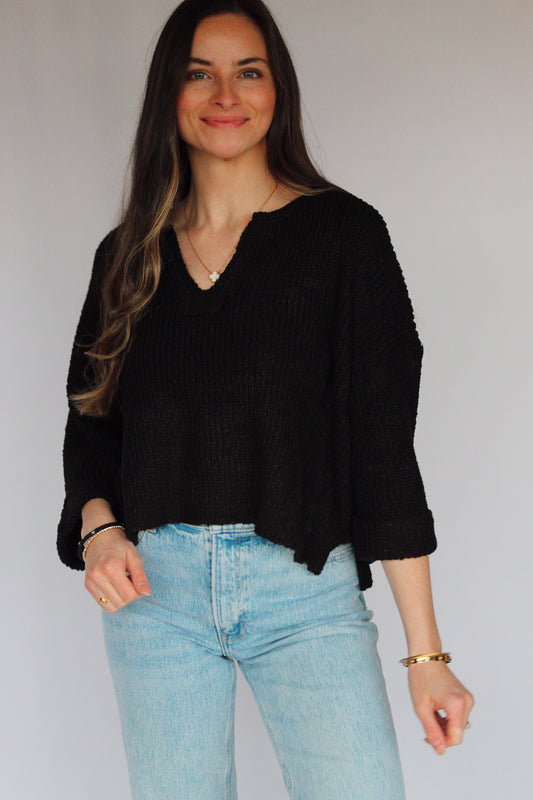 Karly Knit Sweater Top 2.0 / Black