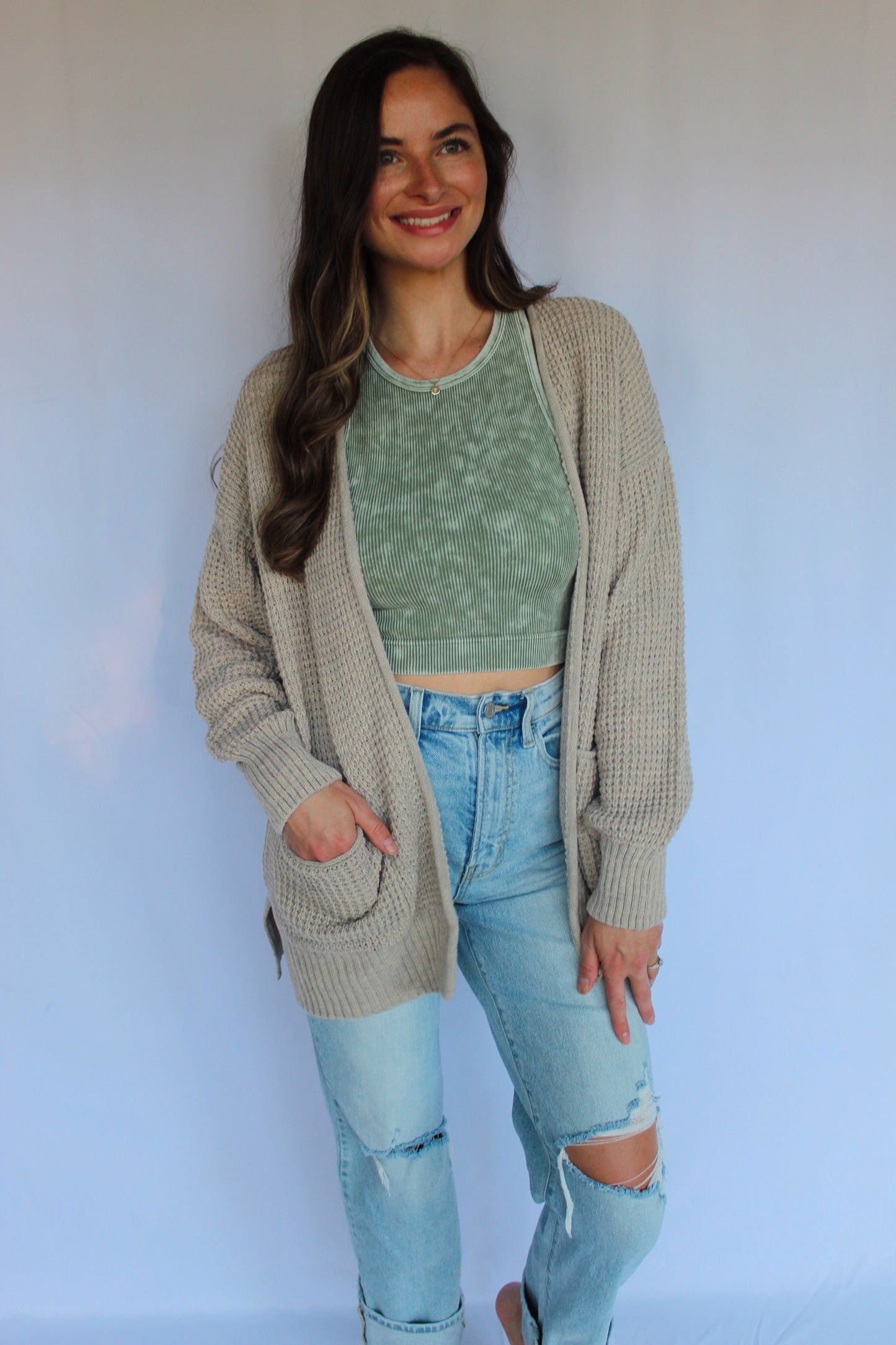 Willow Waffle Knit Cardigan