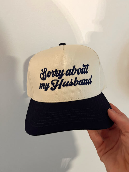 Sorry About My Husband Trucker Hat / Navy