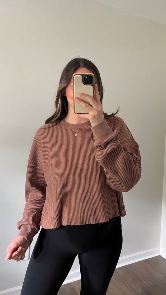 Lauren Washed Waffle Top