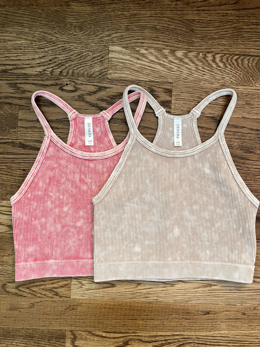 Seamless High Neck Cami Tank / 2 colors