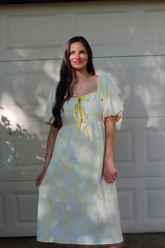 Gingham Belle Midi Dress
