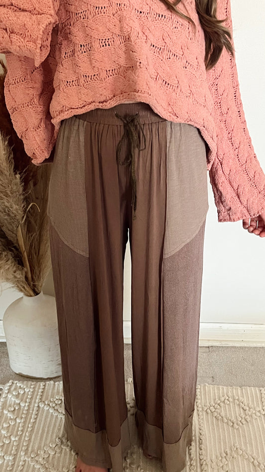 Madi Wide Leg Pant / Cocoa