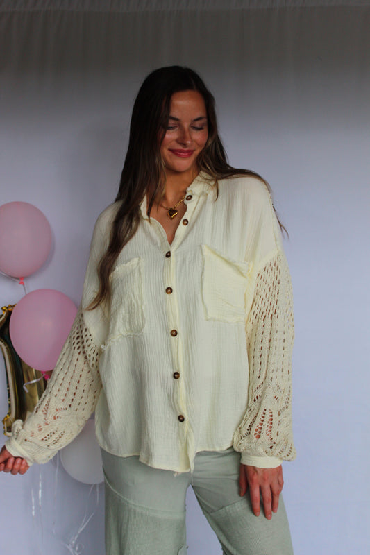 Carly Gauze Button Down