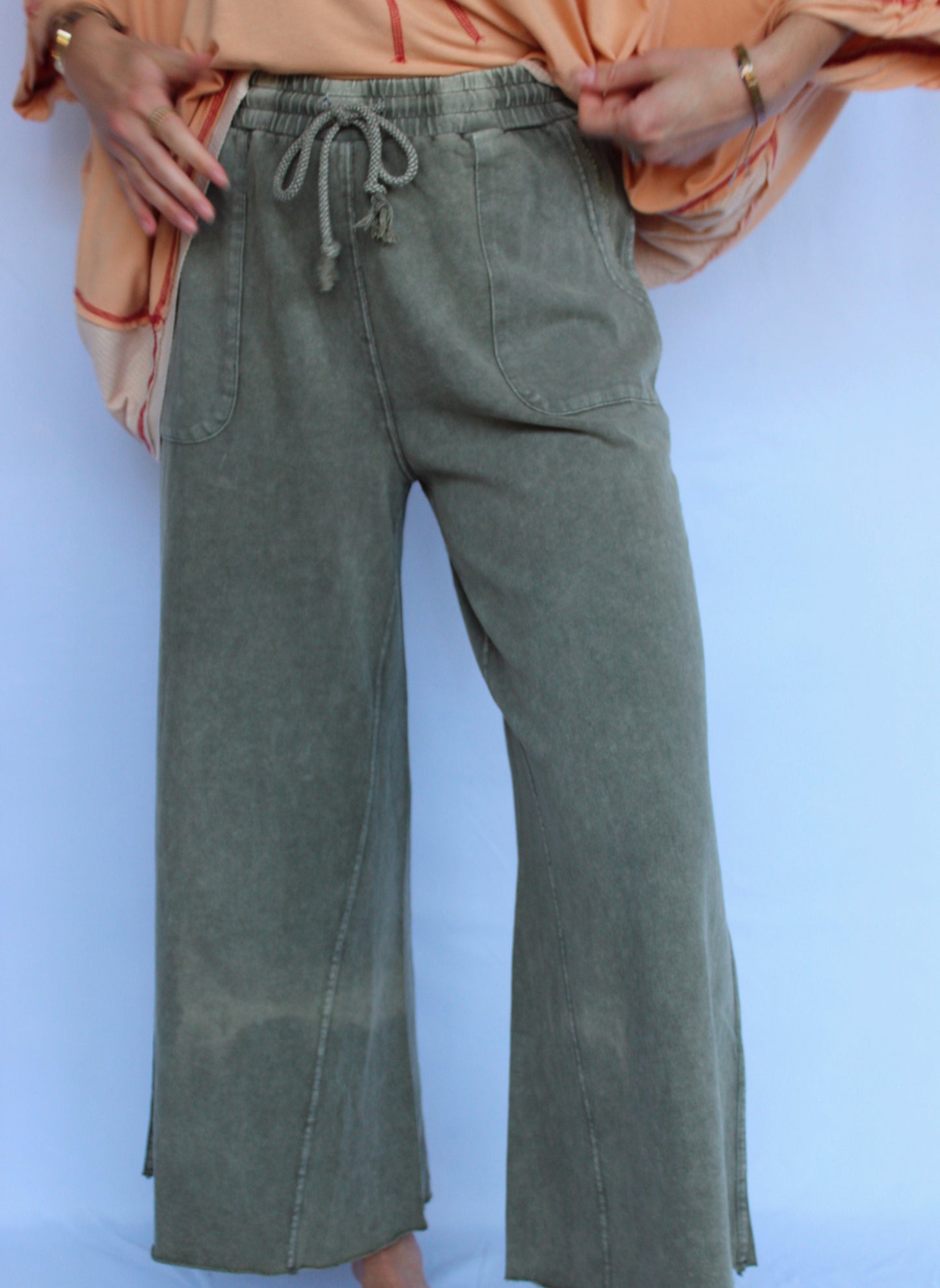 Jane Wide Leg Pants - Ash