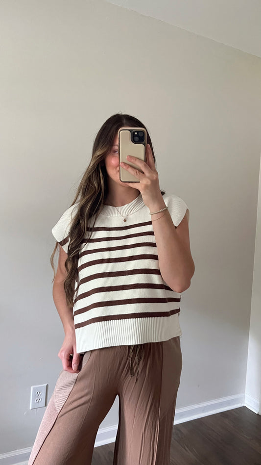 Sutton Striped Sweater Vest