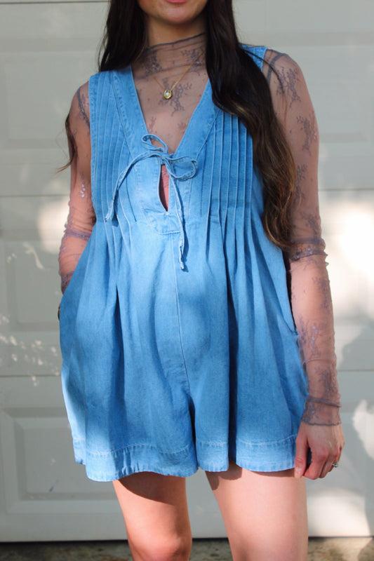 Sheer Lace Layering Top / Grey